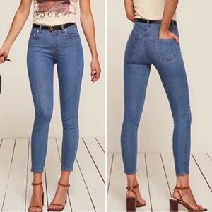 REFORMATION Jeans Serena High Skinny Cannes Classic Blue Size 29
